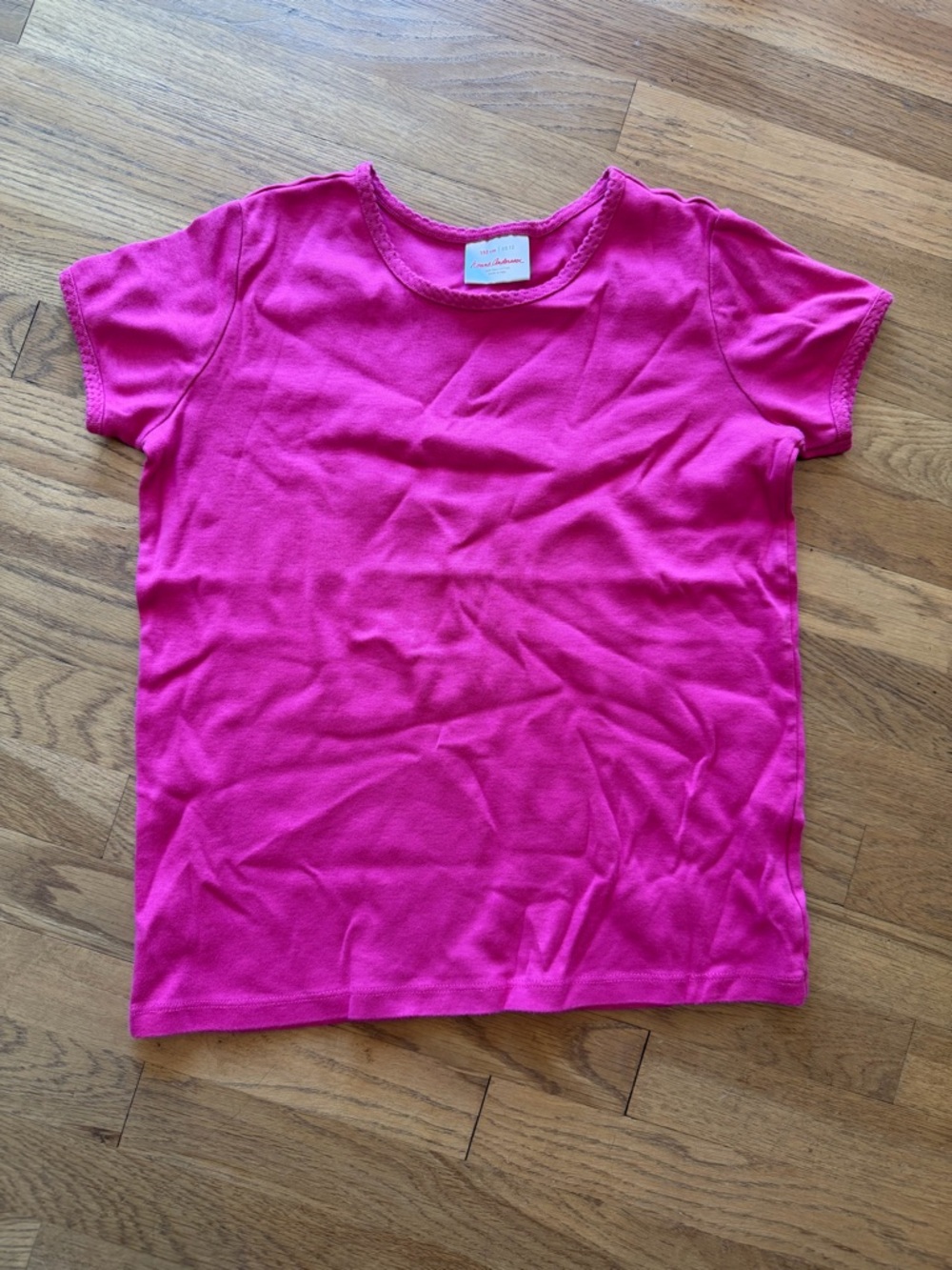 Girls Hanna Andersson pink pj top size 12